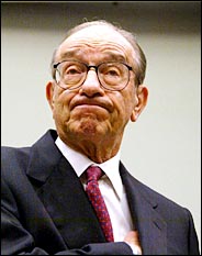 Emotional Desert Greenspan - frowning on the outside - laughing on the inside.